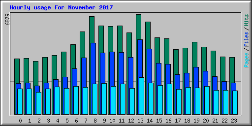 Hourly usage for November 2017